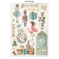 Stamperia Winter Magic Junk Journal Stickers, Backgrounds, Cut-Outs (SBJK25)